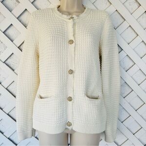 Express Textured Elegant Cardigan Sweater Embellished Buttons size Large
